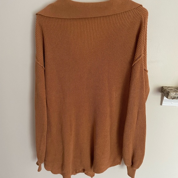 Free People Picnic Sweater Romper - Orange - Picture 2 of 4